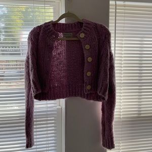 Urban outfitters cropped knit cardigan